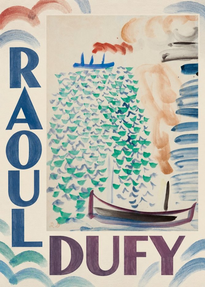Raoul Dufy Boats on the Water No5 - Affiche