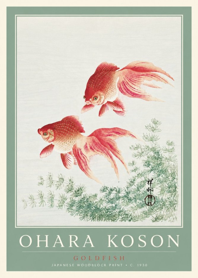 Ohara Koson Goldfish No2 - Affiche