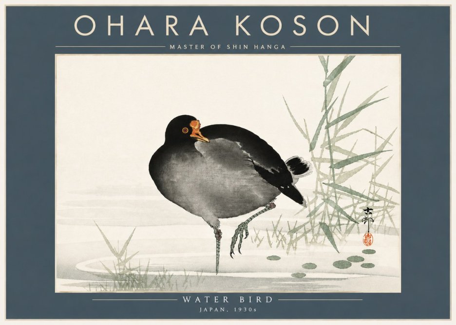 Ohara Koson Water Bird No5 - Affiche