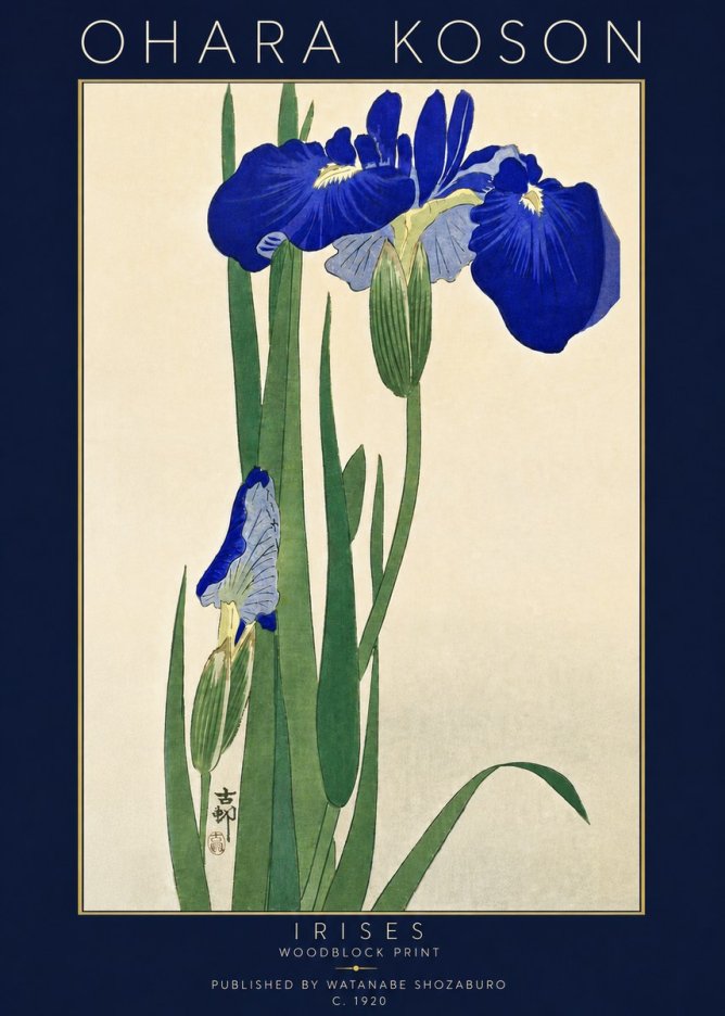 Ohara Koson Irises I No5 - Affiche