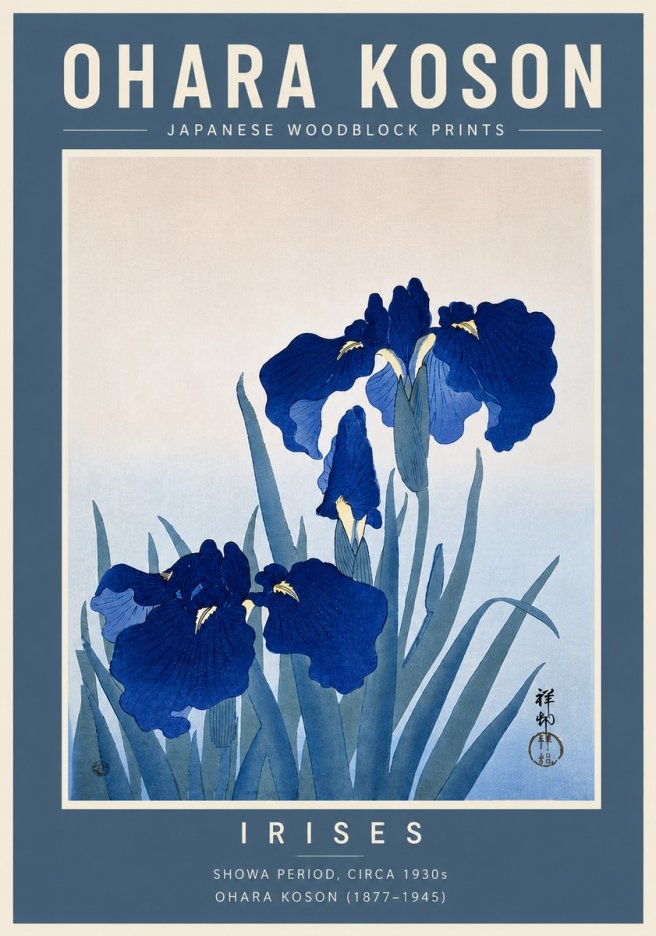 Ohara Koson Iris Es No5 - Affiche