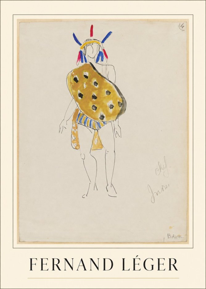 Fernand Léger Chef Indien No3 - Affiche