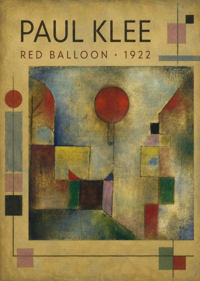Paul Klee Red Balloon No1 - Affiche