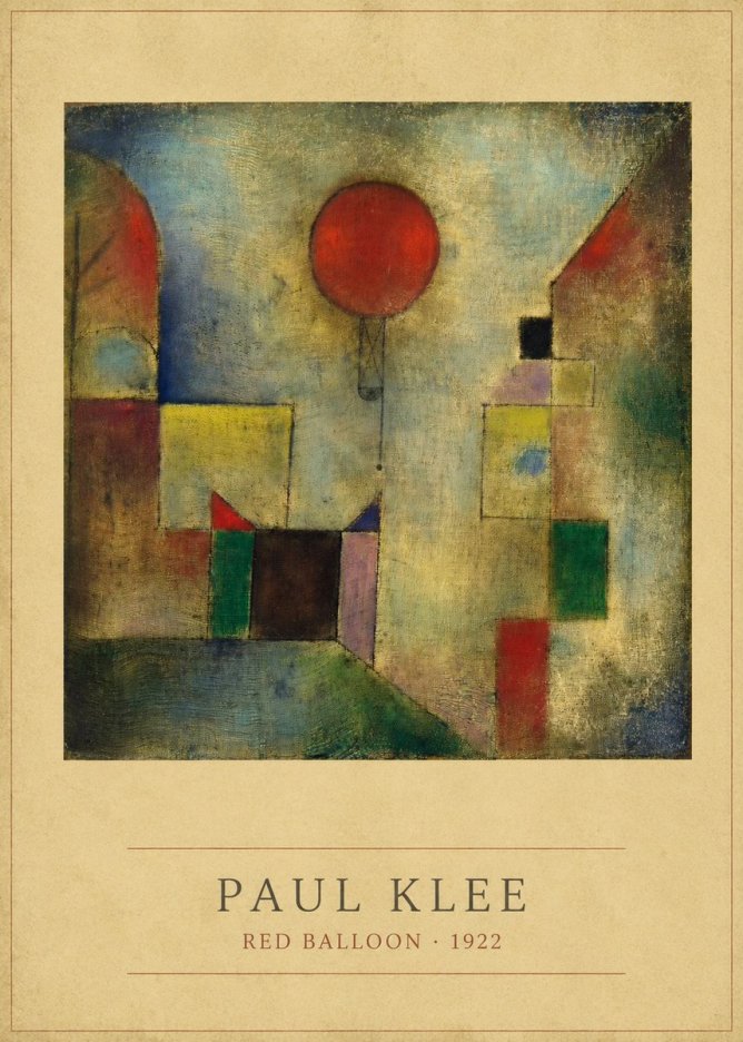 Paul Klee Red Balloon No3 - Affiche