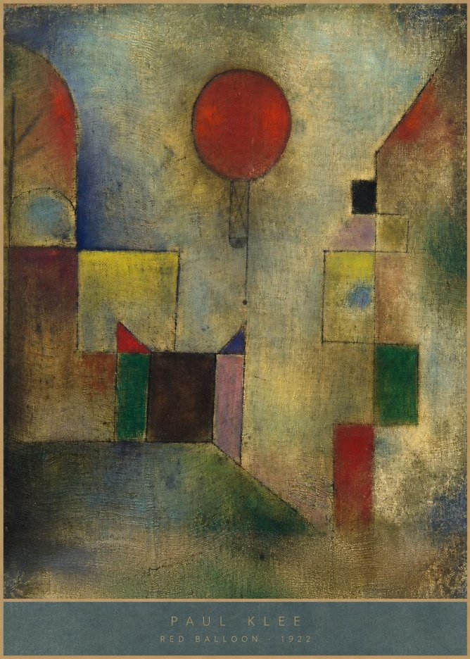 Paul Klee Red Balloon No4 - Affiche