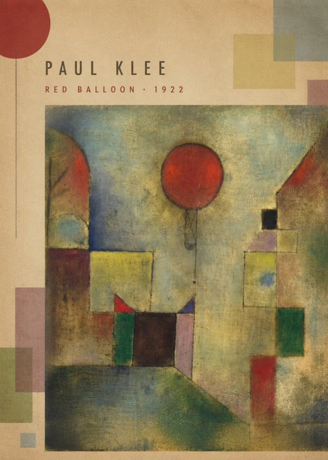 Paul Klee Red Balloon No5 - Affiche