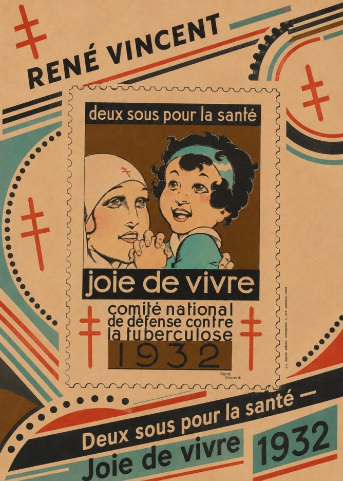 René Vincent Deux Sous Pour La Santé - Joie De Vivre No5 - Affiche
