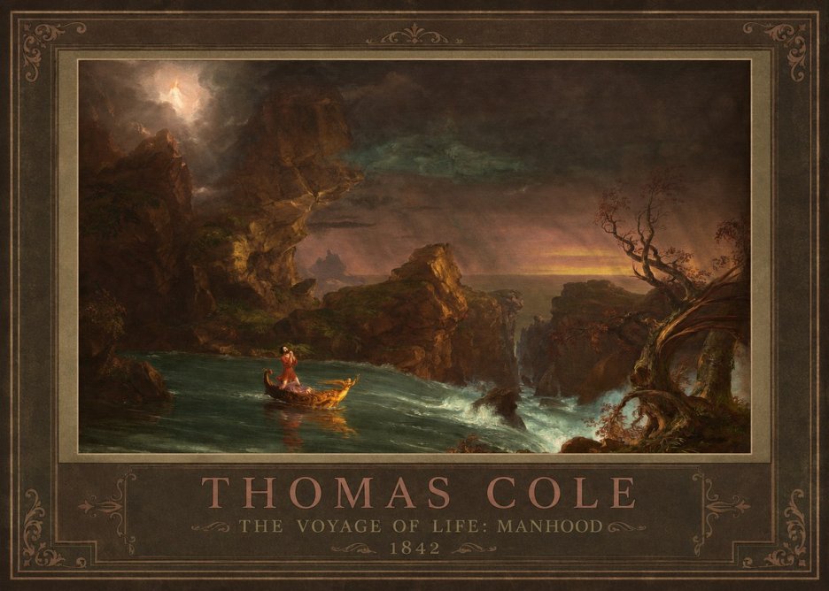 Thomas Cole The Voyage of Life: Manhood I No1 - Affiche