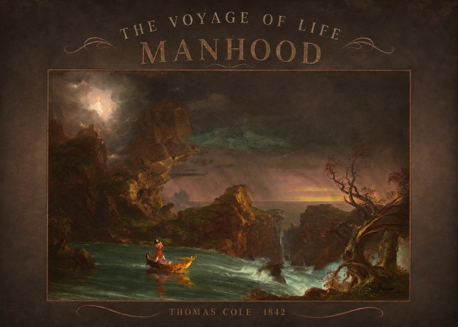 Thomas Cole The Voyage of Life: Manhood I No3 - Affiche