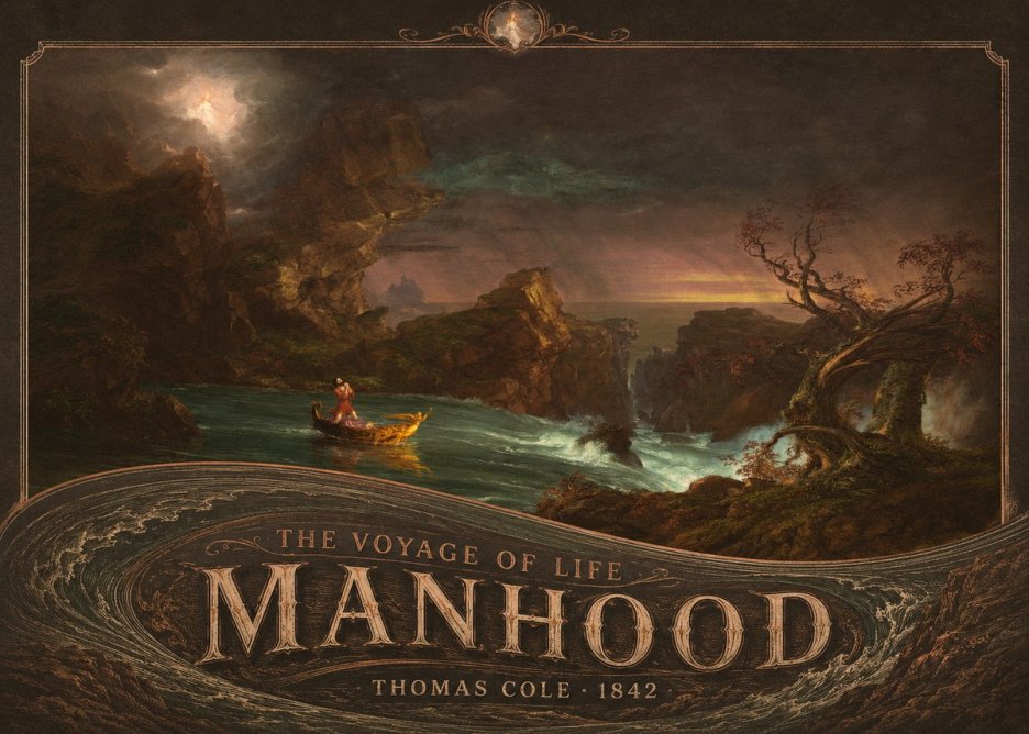 Thomas Cole The Voyage of Life: Manhood I No5 - Affiche