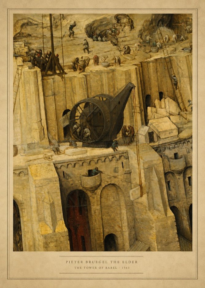 Pieter Bruegel The Tower of Babel VII No5 - Affiche