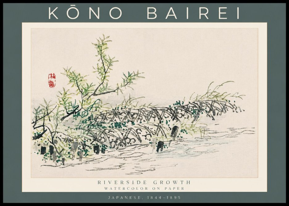 Kōno Bairei Riverside Growth No3 - Affiche
