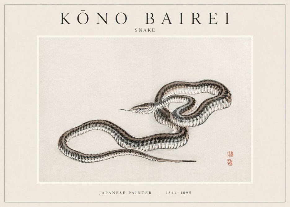 Kōno Bairei Snake No1 - Affiche