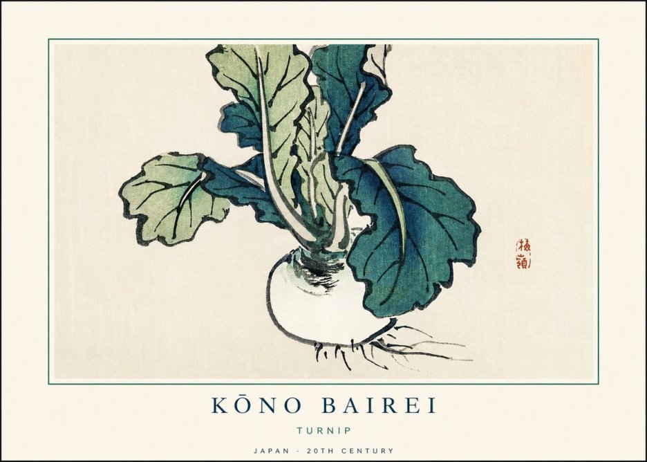 Kōno Bairei Turnip No1 - Affiche