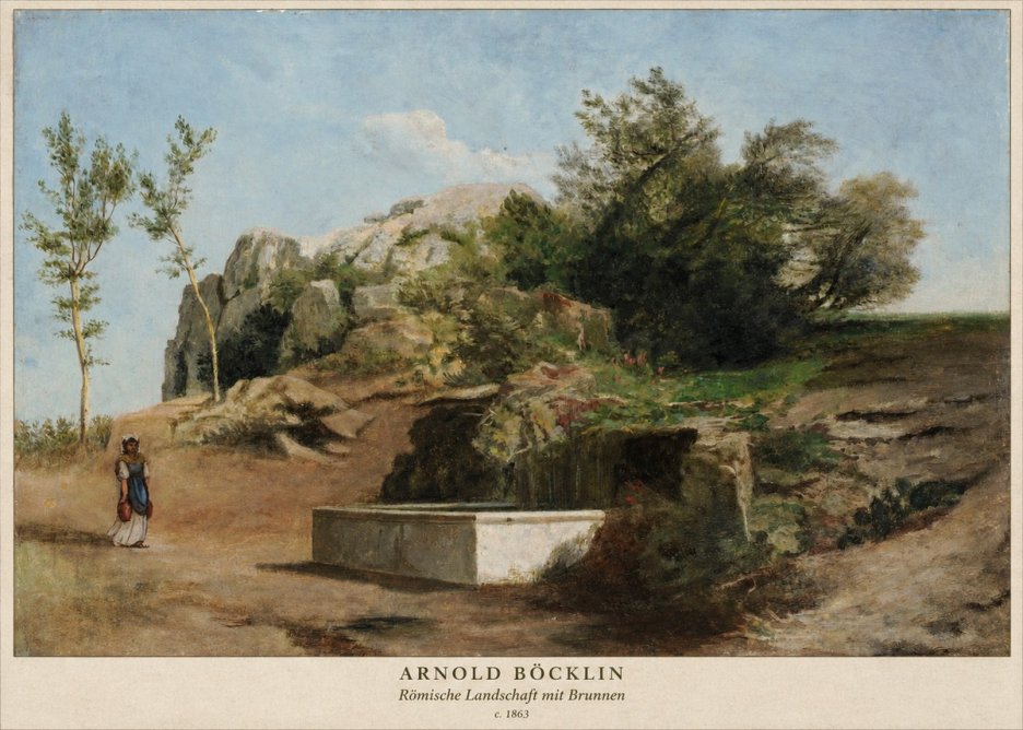 Arnold Böcklin Römische Landschaft Mit Brunnen No2 - Affiche