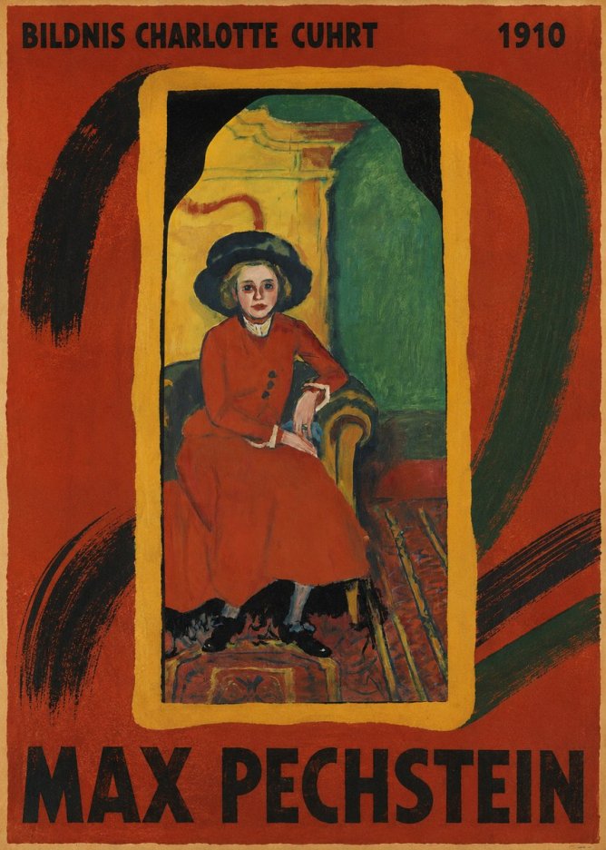 Max Pechstein Bildnis Charlotte Cuhrt No3 - Affiche
