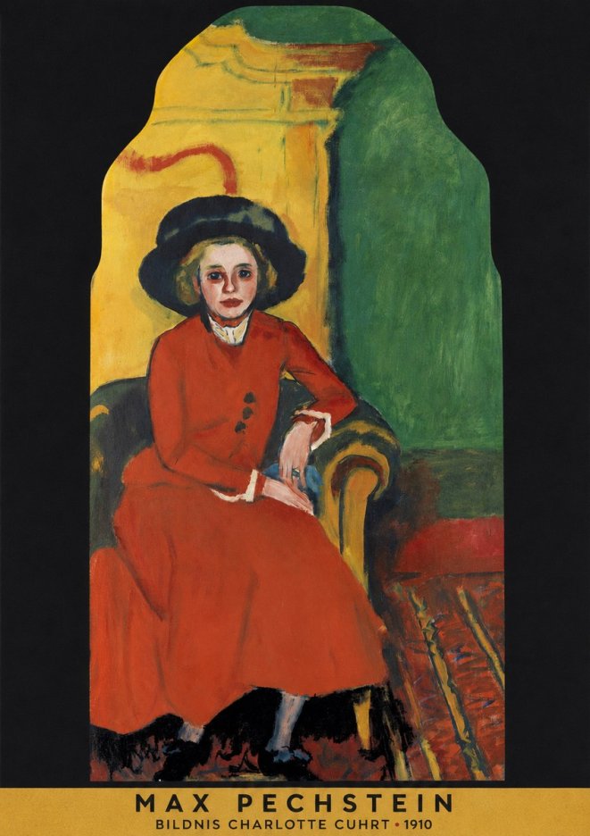 Max Pechstein Bildnis Charlotte Cuhrt No5 - Affiche