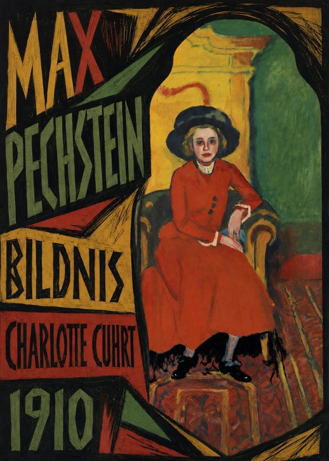 Max Pechstein Bildnis Charlotte Cuhrt No6 - Affiche