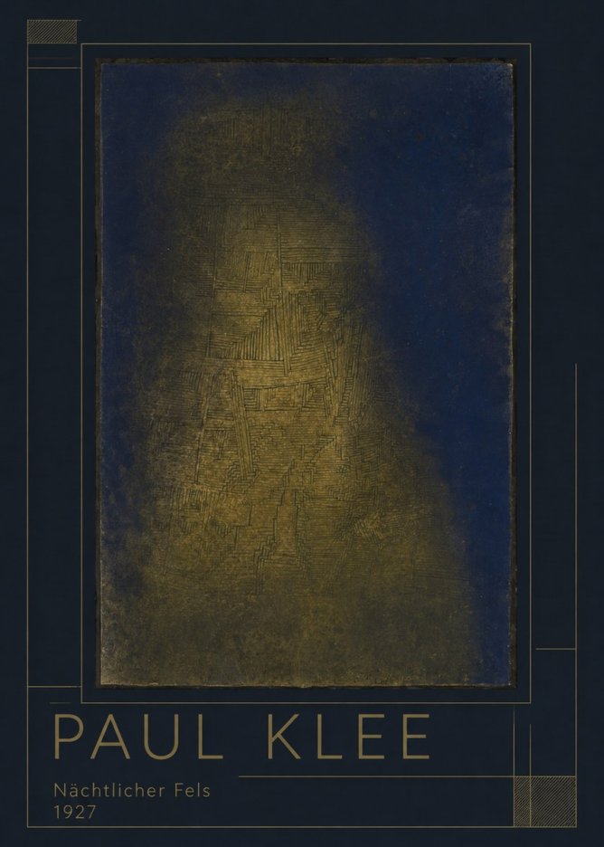 Paul Klee Nächtlicher Fels No1 - Affiche