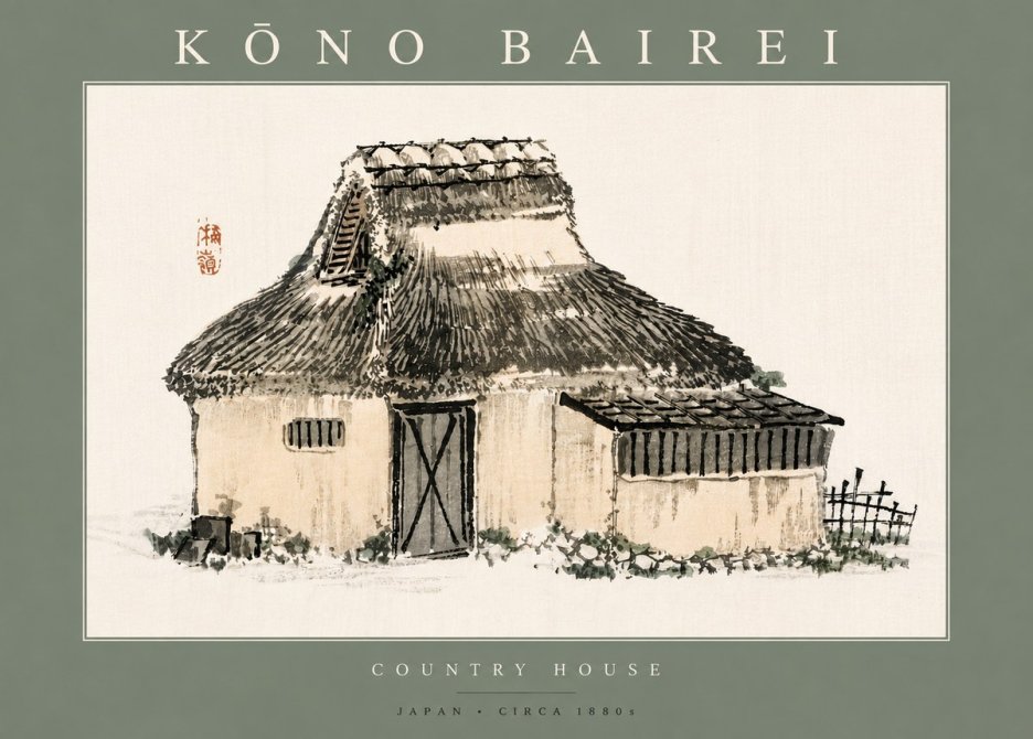 Kōno Bairei Country House No5 - Affiche