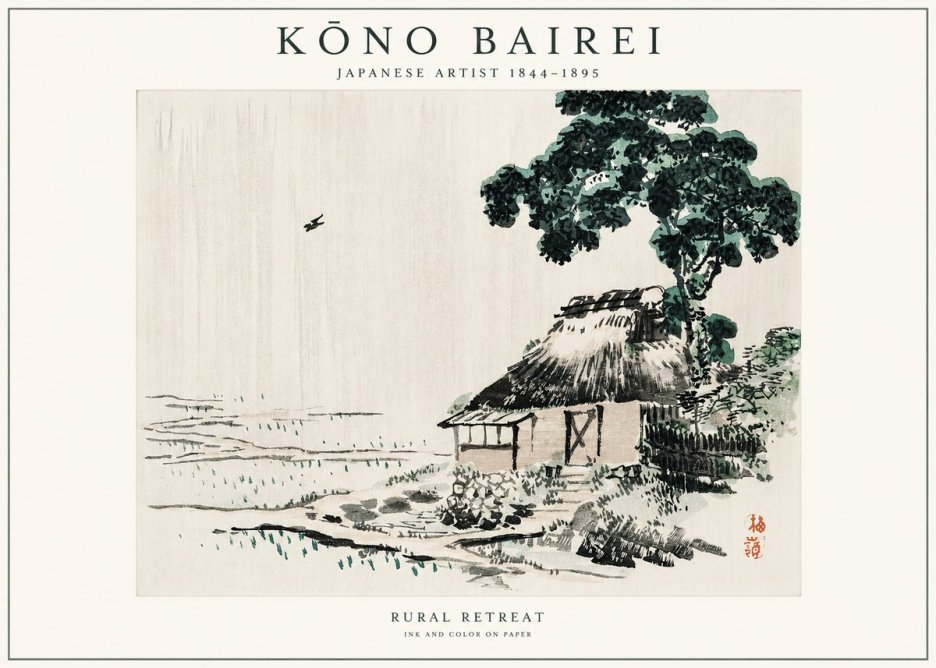 Kōno Bairei Rural Retreat No1 - Affiche