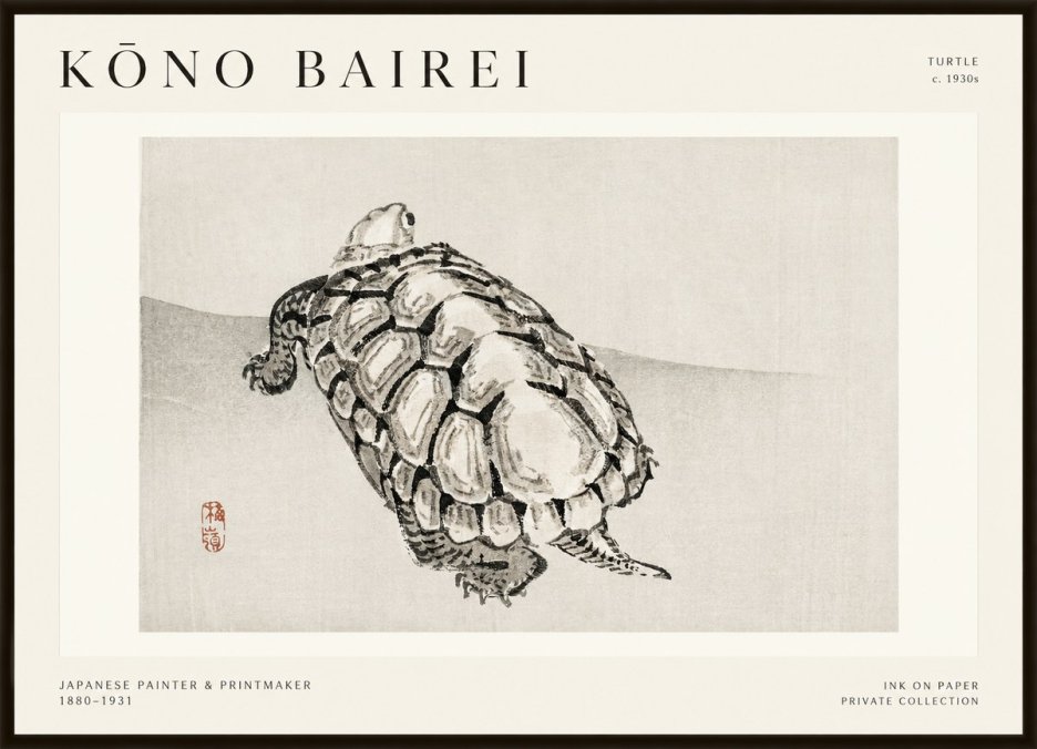 Kōno Bairei Turtle No1 - Affiche