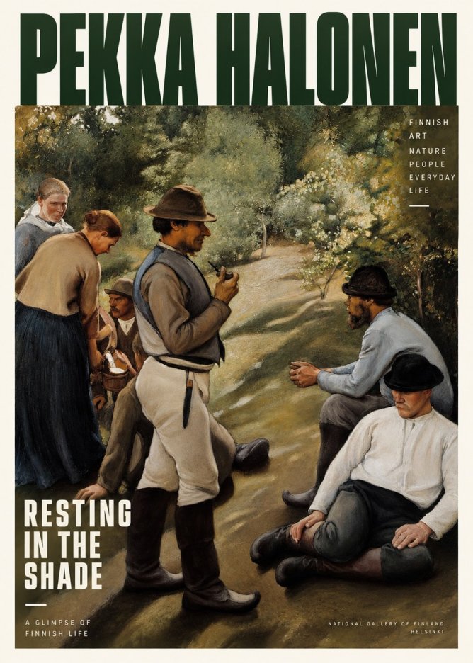 Pekka Halonen Resting in the Shade No2 - Affiche