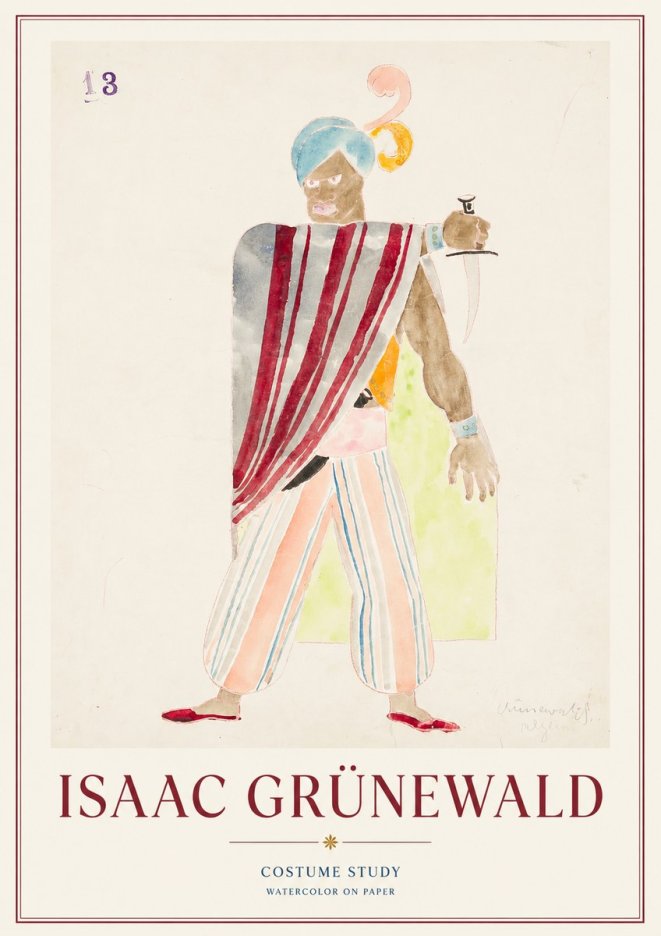 Isaac Grünewald Costume Study III No1 - Affiche
