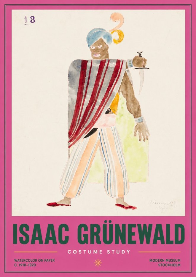 Isaac Grünewald Costume Study III No3 - Affiche