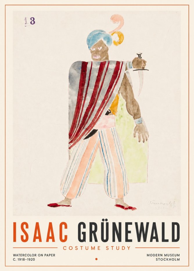 Isaac Grünewald Costume Study III No5 - Affiche