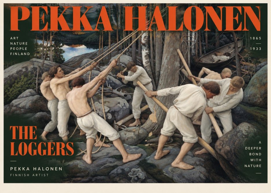Pekka Halonen The Loggers No2 - Affiche