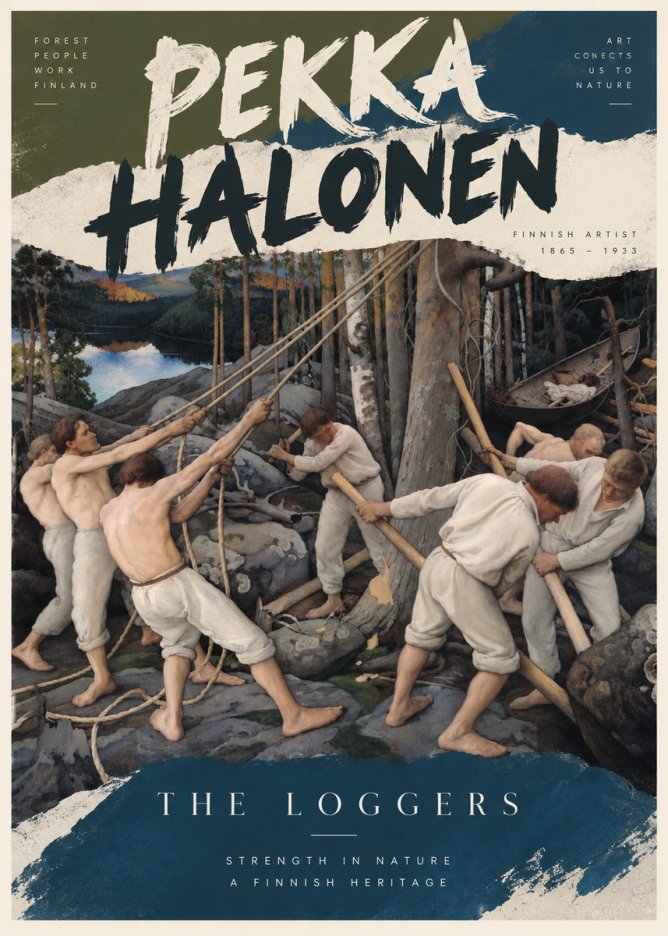 Pekka Halonen The Loggers No6 - Affiche
