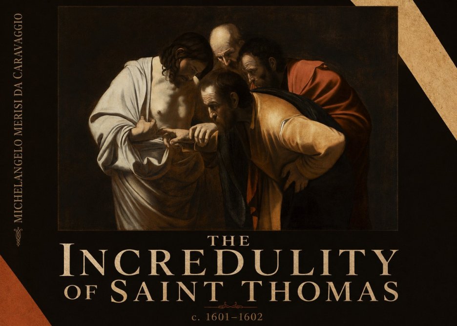 Michelangelo Merisi da Caravaggio The Incredulity of Saint Thomas III No6 - Affiche