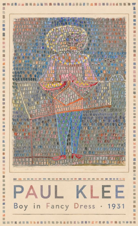 Paul Klee Boy in Fancy Dress No1 - Affiche