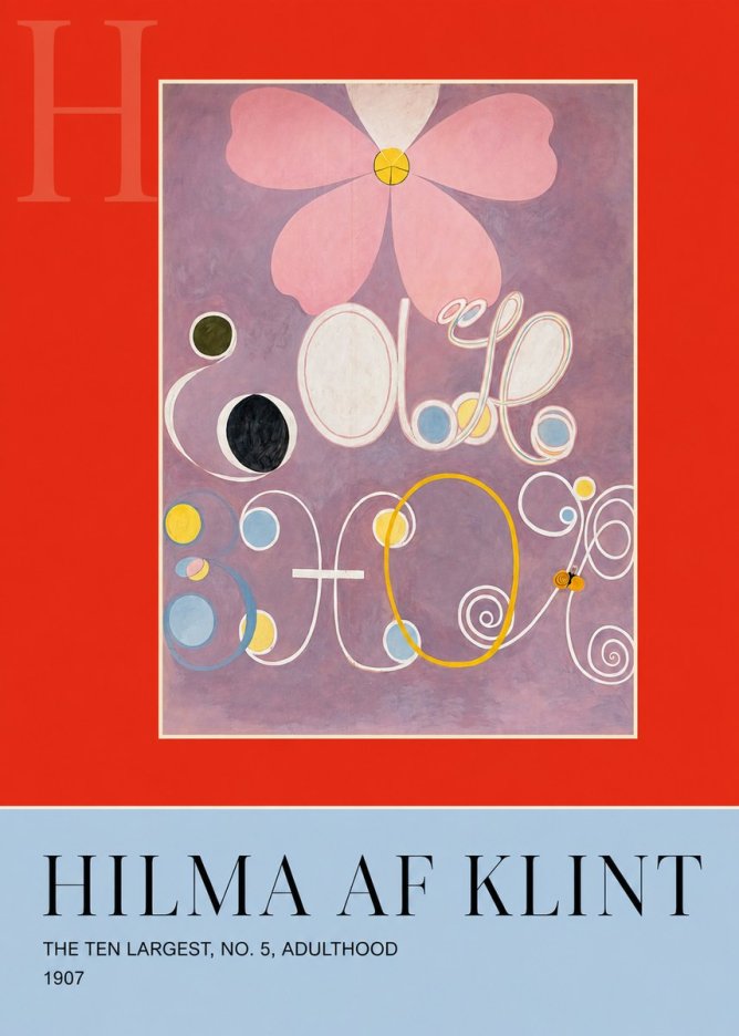 Hilma af Klint The Ten Largest, No. 5, Adulthood No6 - Affiche
