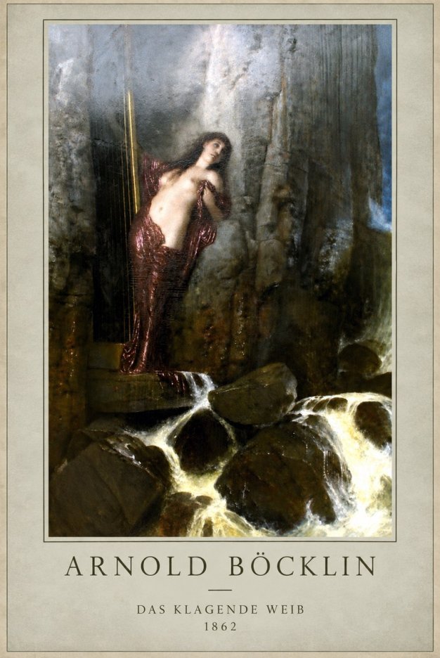 Arnold Böcklin Das Klagende Weib No2 - Affiche