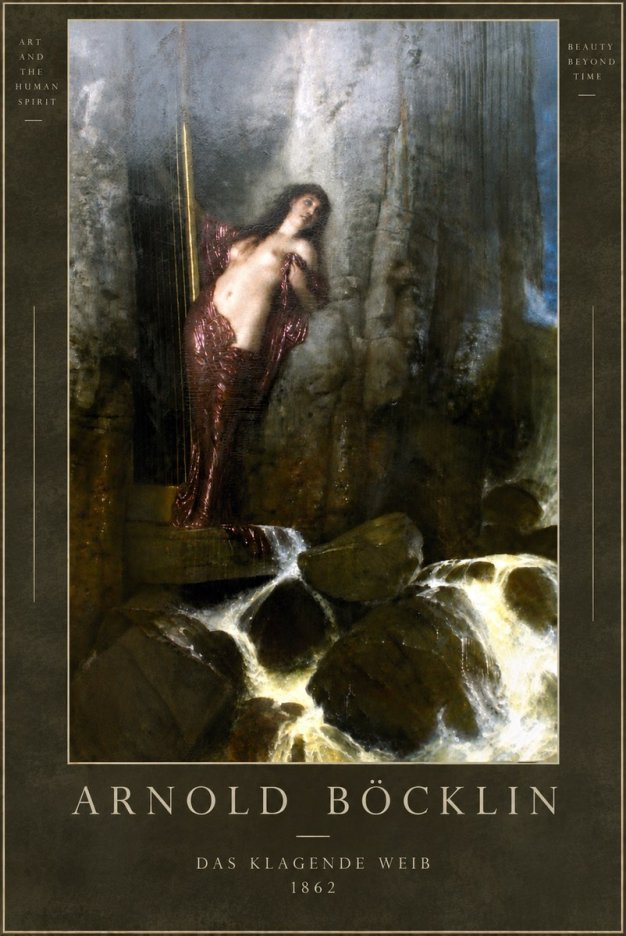 Arnold Böcklin Das Klagende Weib No4 - Affiche