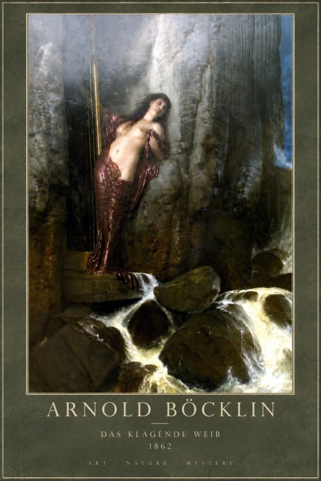 Arnold Böcklin Das Klagende Weib No5 - Affiche
