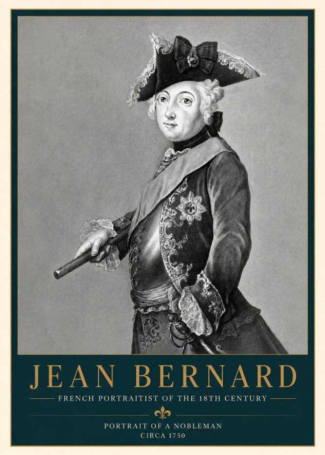 Jean Bernard Portrait of a Young Nobleman No5 - Affiche