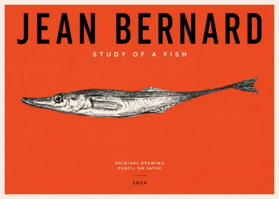 Jean Bernard Study of a Fish I No5 - Affiche
