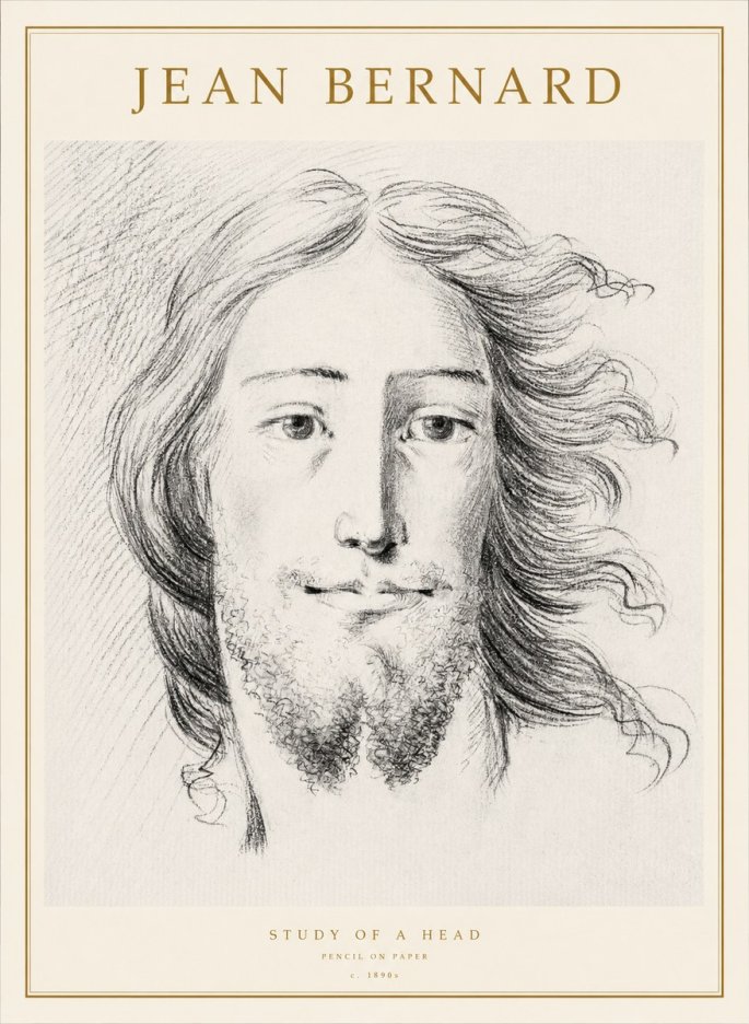 Jean Bernard Study of a Head No1 - Affiche