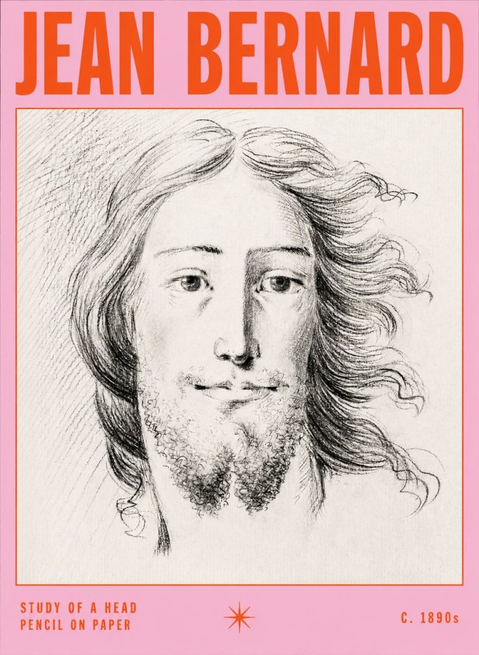 Jean Bernard Study of a Head No2 - Affiche