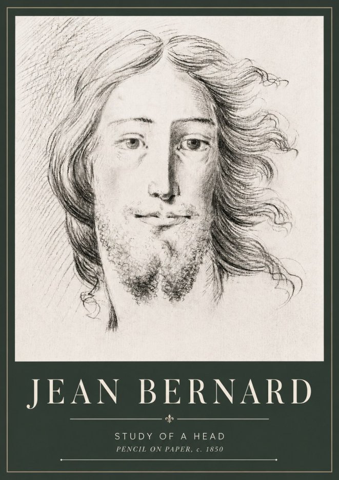 Jean Bernard Study of a Head No6 - Affiche
