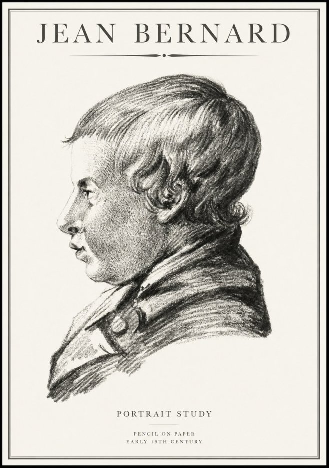 Jean Bernard Portrait Study I No1 - Affiche