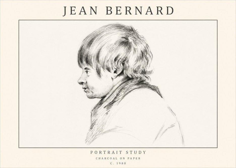 Jean Bernard Portrait Study II No1 - Affiche