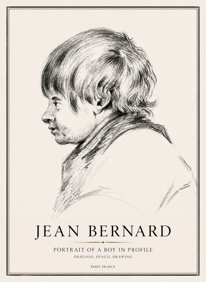 Jean Bernard Portrait Study II No3 - Affiche