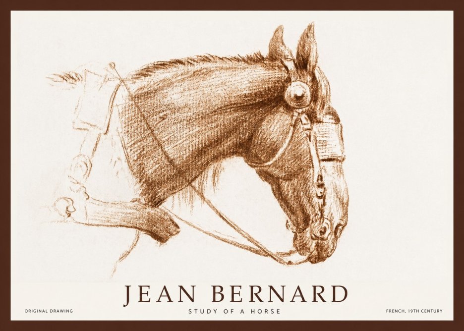 Jean Bernard Equine Study No2 - Affiche