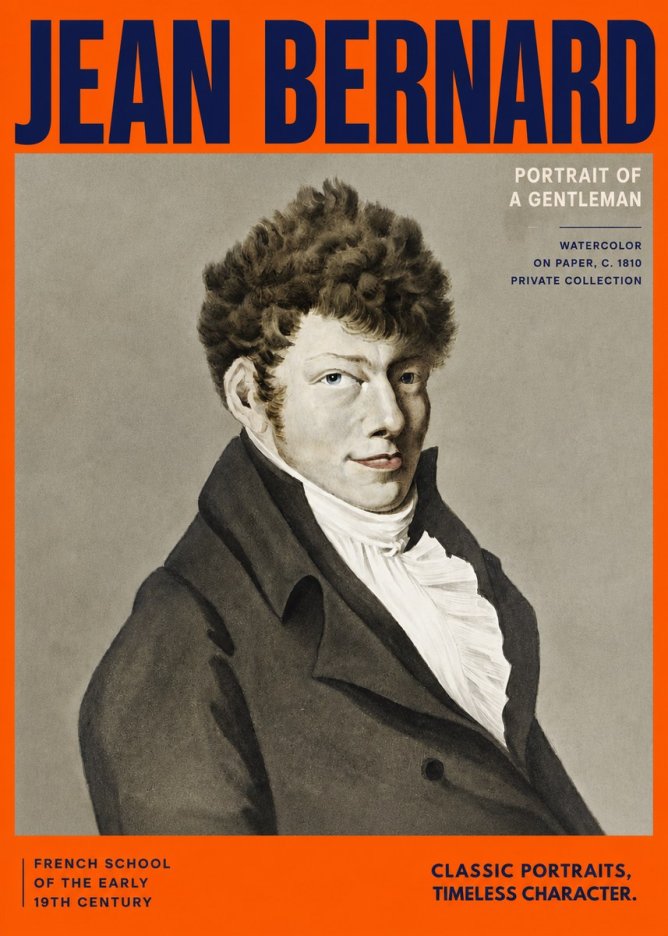 Jean Bernard Portrait of a Young Man No6 - Affiche