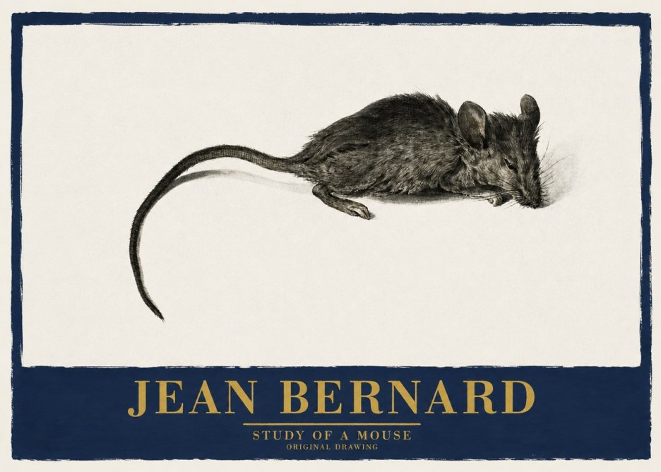 Jean Bernard Study of a Mouse I No2 - Affiche