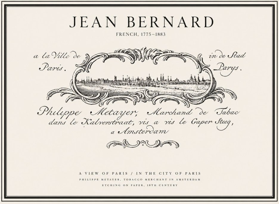 Jean Bernard A View of Paris No1 - Affiche